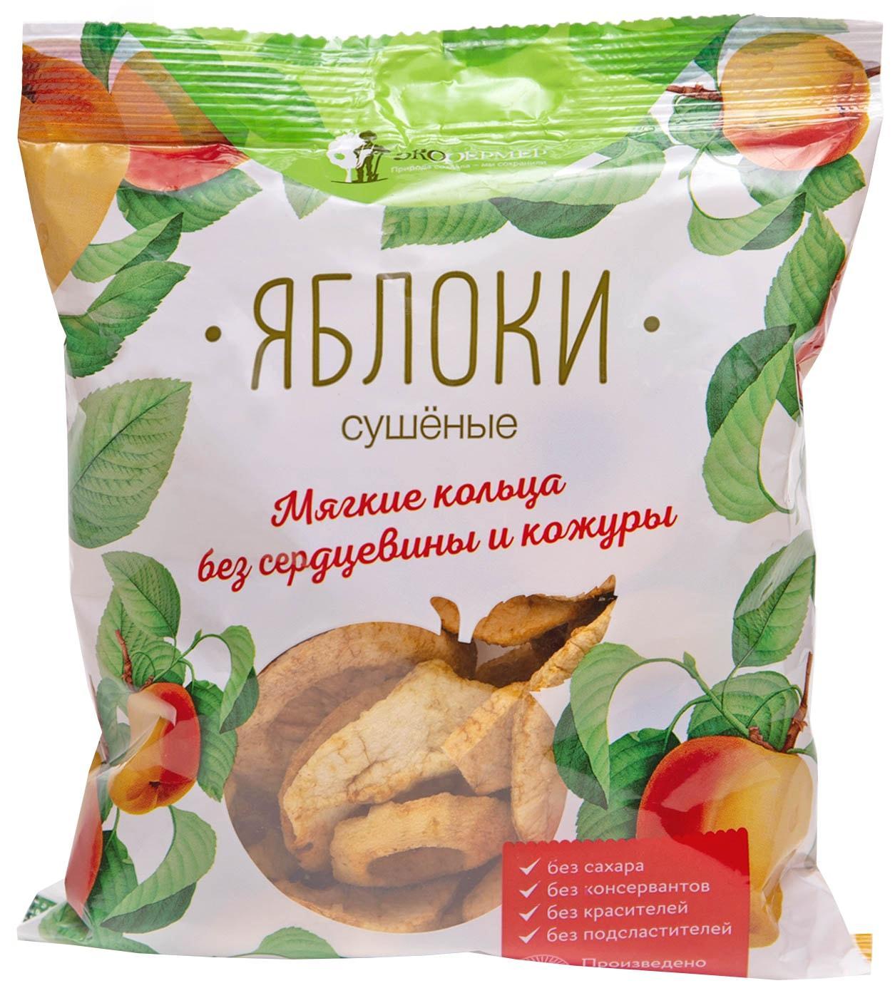 Яблоко ЭКОФЕРМЕР сушеное 75 гр., дой-пак