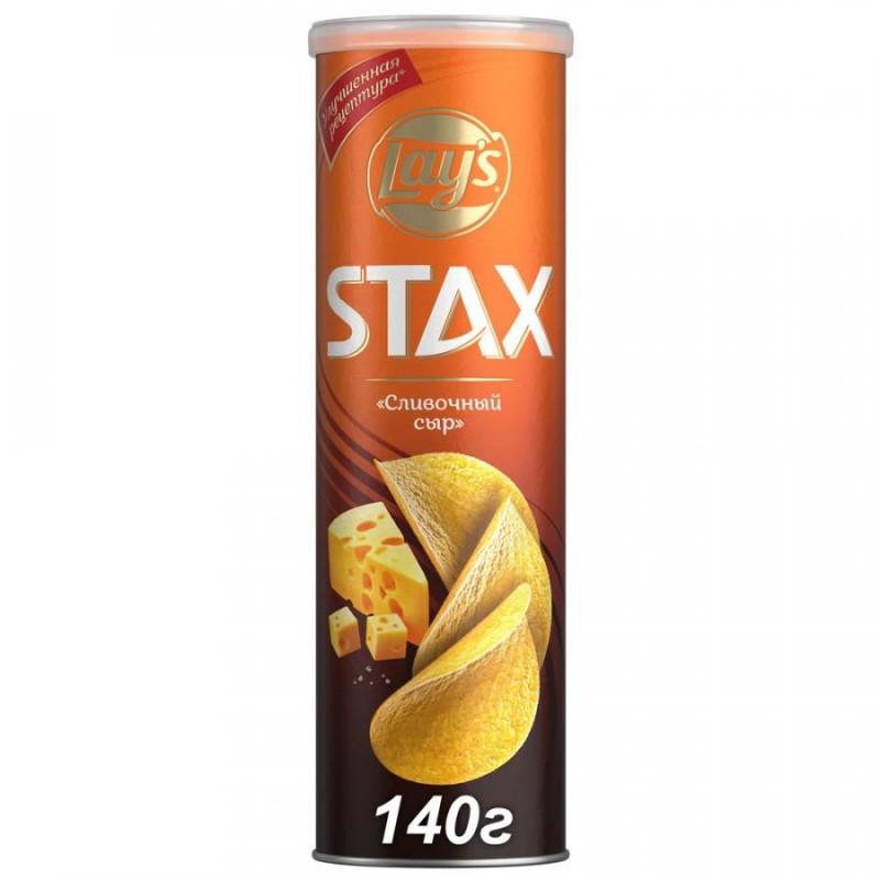 Чипсы Lay's Stax сливочный сыр 140 гр., туба