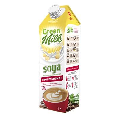 Напиток растительный Green Milk с витаминами и кальцием 1% 1 л., тетра-пак