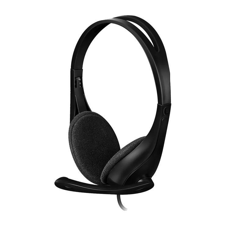 Гарнитура A4TECH HU-9, для компьютера, накладные, проводные, черный [hu-9 (black)]