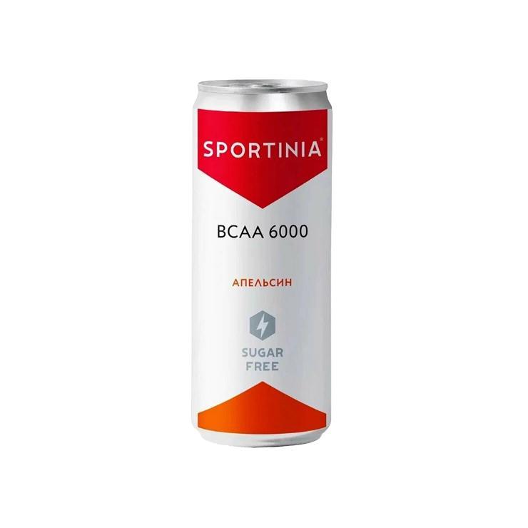 Напиток спортивный Sportinia BCAA 6000 Sugar Free апельсин 330 мл., ж/б