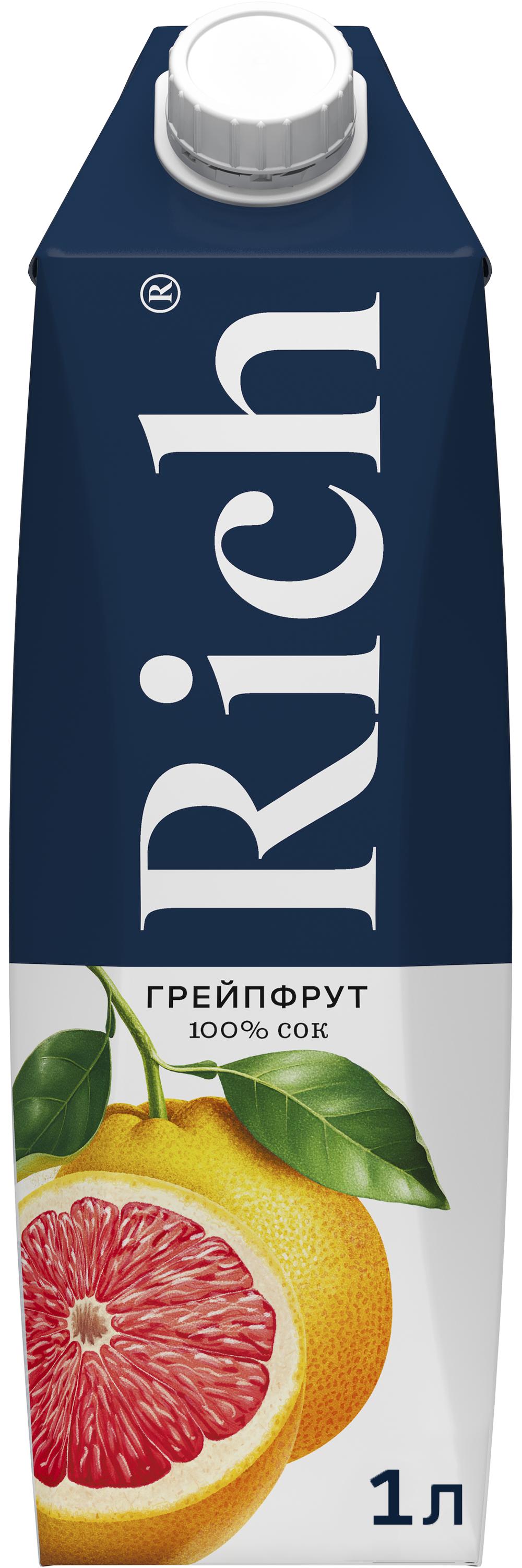 Сок Rich грейпфрут 1 л., тетра-пак