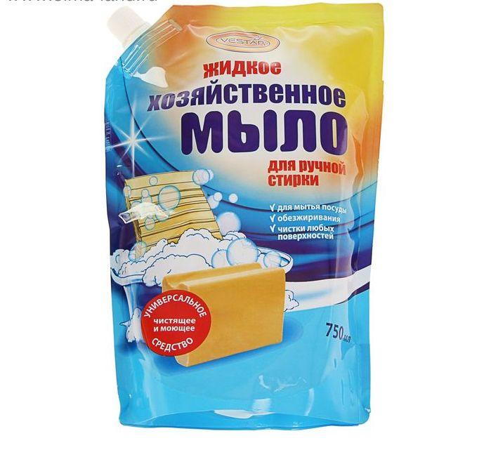 Мыло жидкое Хозяйственное Vestar, 750 мл., Дой-пак с дозатором