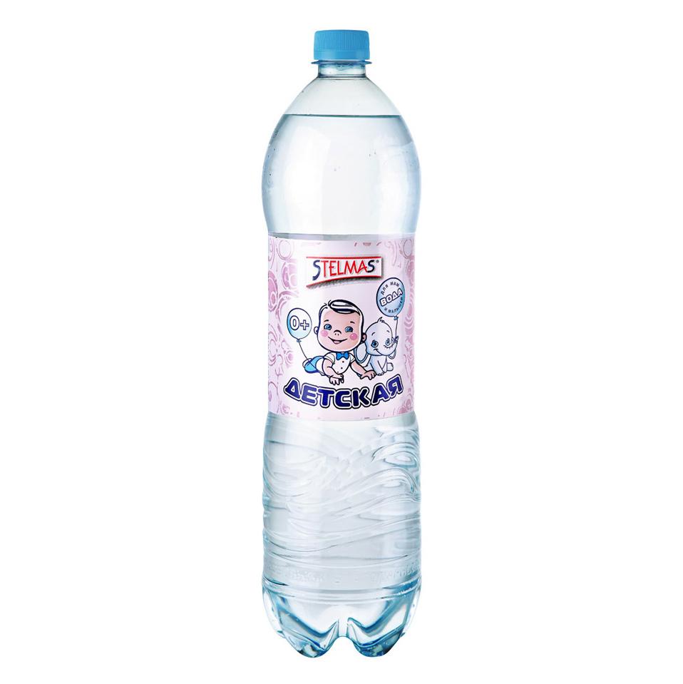 Вода Stelmas детская артезианская негазированная 1,5 л., ПЭТ