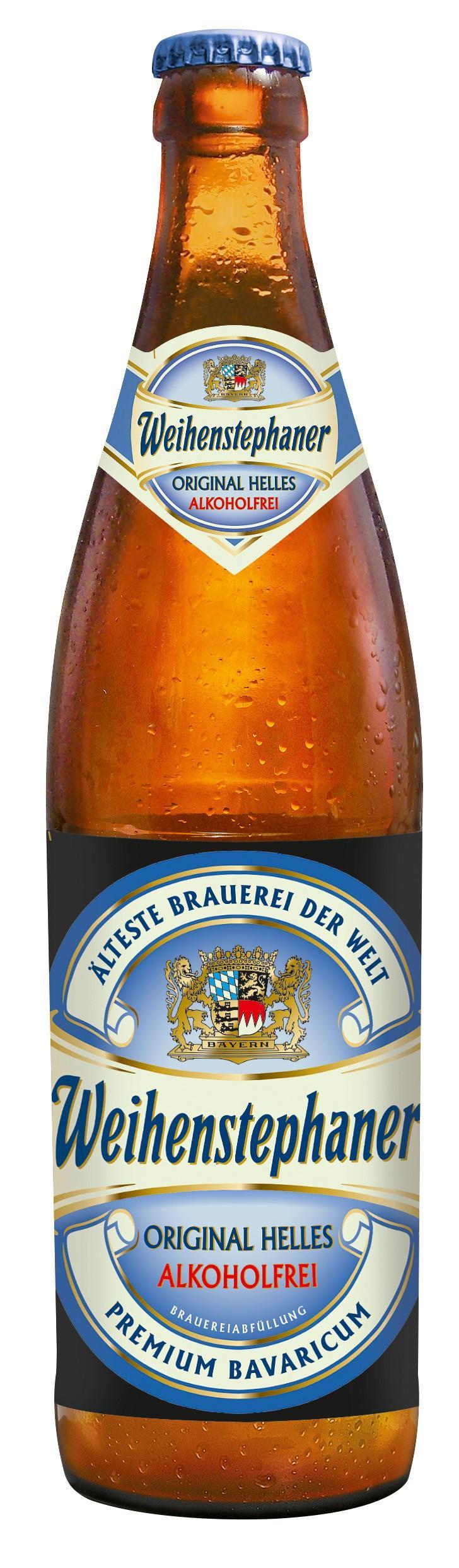 Пиво безалкогольное Weihenstephan Original Helles Alkoholfrei Weihenstephan 500 мл., стекло