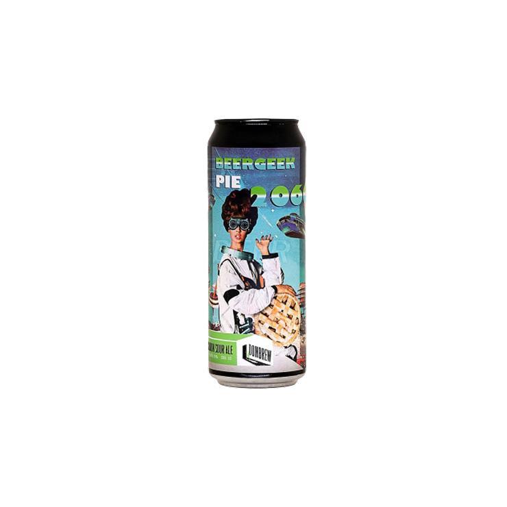 Напиток пивной DomBrew beergeek pie светлое нефильтрованный пастеризованный 5,5% 450 мл., ж/б