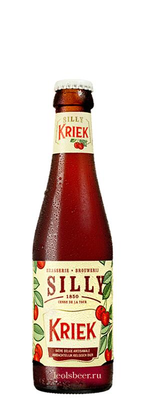 Пивной напиток De Silly Kriek вишневый пастеризованный нефильтрованный тёмный 4,8% 250 мл., стекло