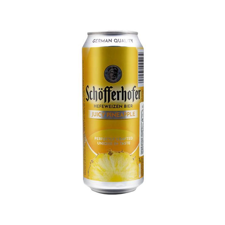 Напиток пивной Schofferhofer Pineapple светлый фильтрованный пастеризованный 2,5% 500 мл., ж/б