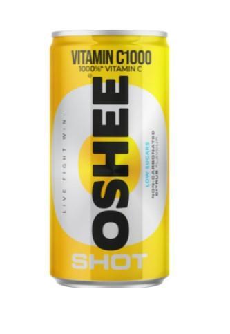 Напиток Oshee Pro Shot Витамин С1000 без сахара витаминизированный 200 мл., ж/б