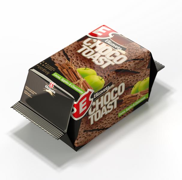 Хлебцы вафельные сдобные Choco Toast с какао-яблоком и корицей, Elizabeth, 85 гр., флоу-пак