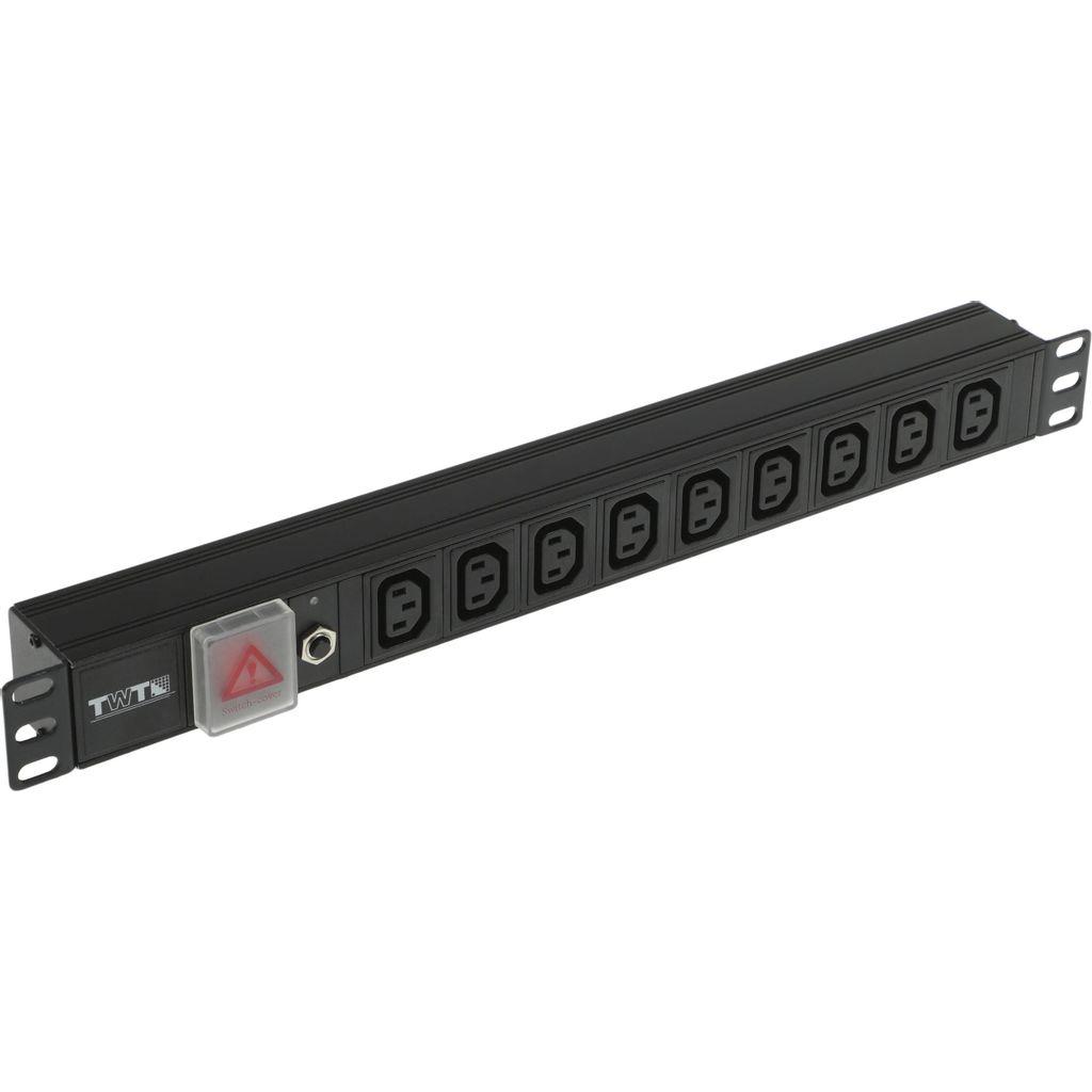 Блок распределения питания LANMASTER TWT-PDU19-10A9C3, горизонт.размещ., C13Х9, Тип вход. тока 10A