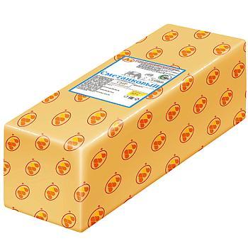 Сыр Юговской КМП Сметанковый полутвердый 50% 1 кг., обертка