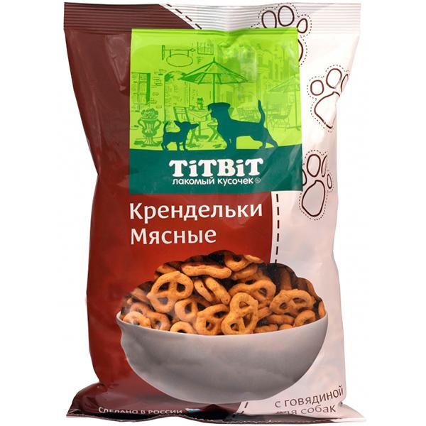 Крендельки TitBit мясные с говядиной печенье для собак, 500 гр, флоу-пак