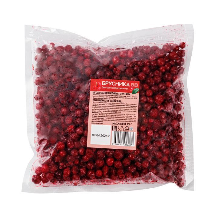 Брусника ВкусВилл свежезамороженная 300 гр., пакет