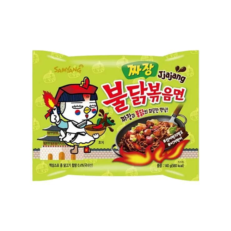 Лапша быстрого приготовления Hot Chicken Flavor Ramen JJAJNG острая курица в бобовом соусе 140 гр., флоу-пак
