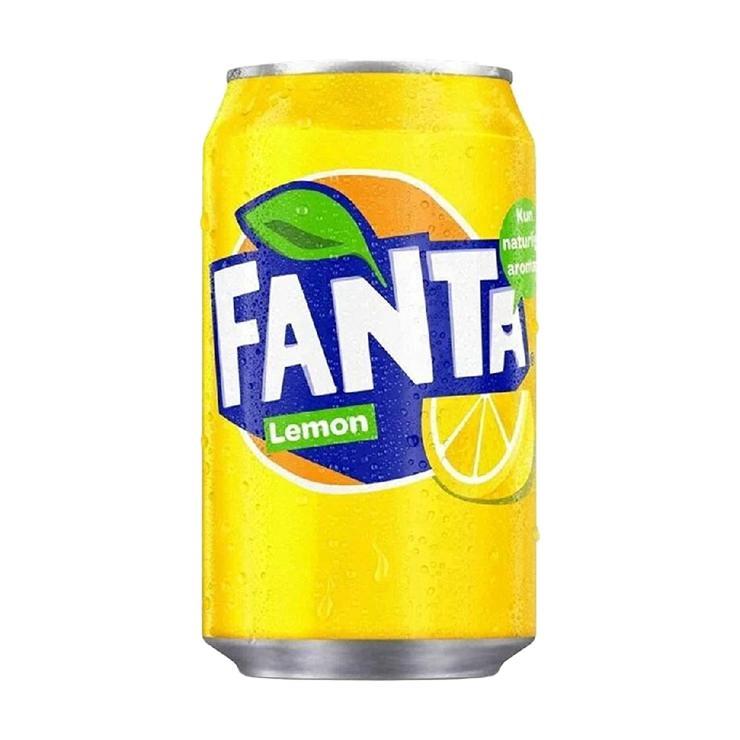 Напиток газированный Fanta Lemon лимон Германия 330 мл., ж/б