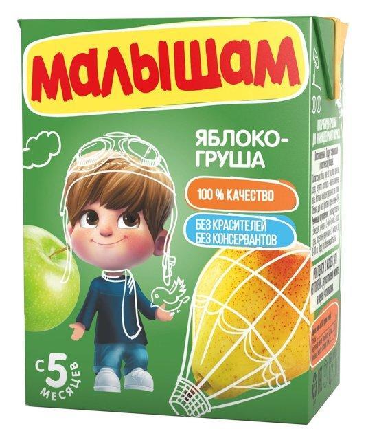 Нектар Малышам Яблоко-груша с 5 месяцев 200 мл., тетра-пак