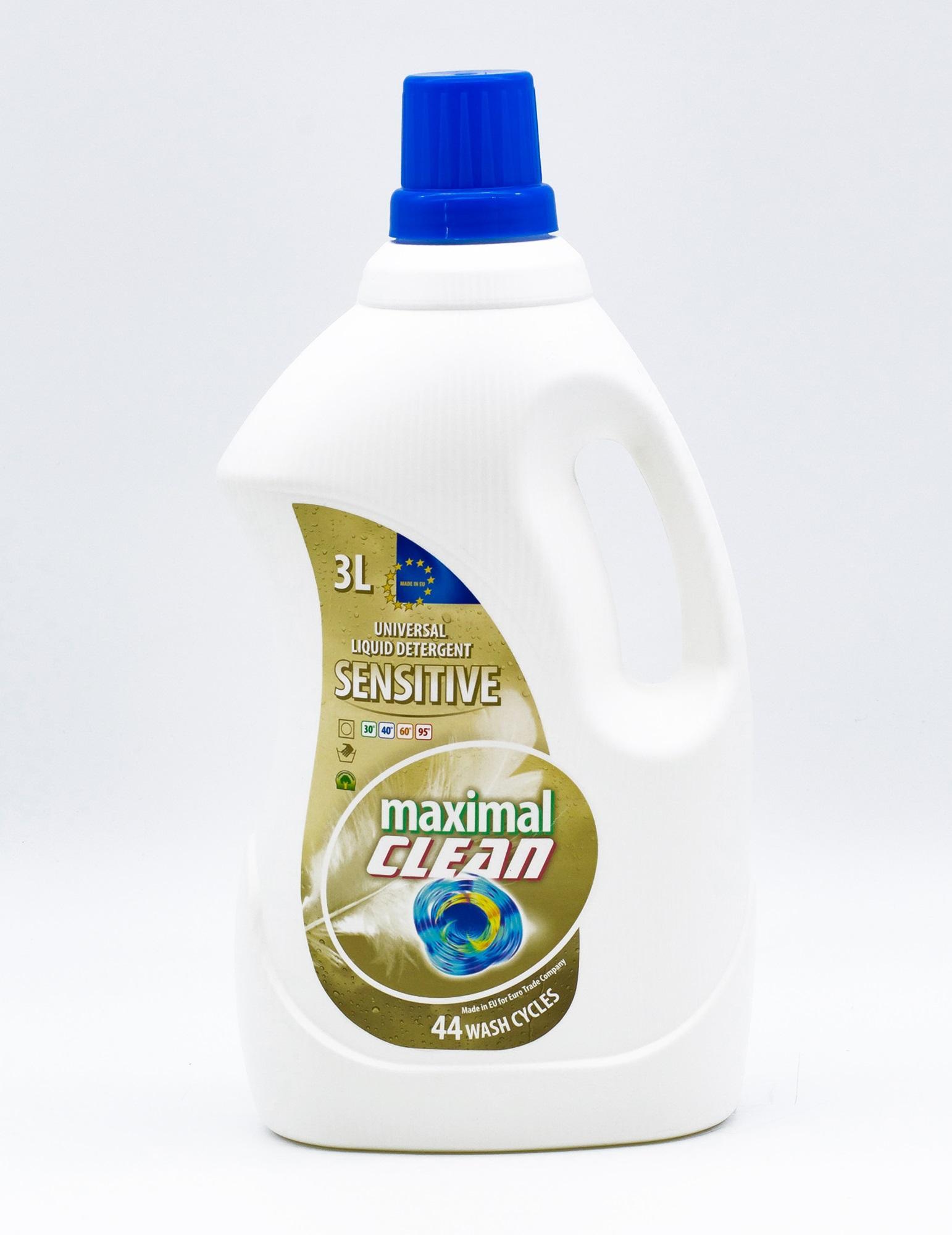 Универсальное моющее средство Maximal Clean для деликатных тканей 3 л., ПЭТ