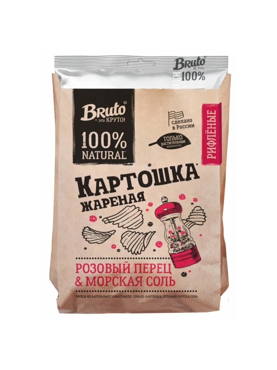 Картошечка Bruto Розовый перец и соль 120 гр., флоу-пак