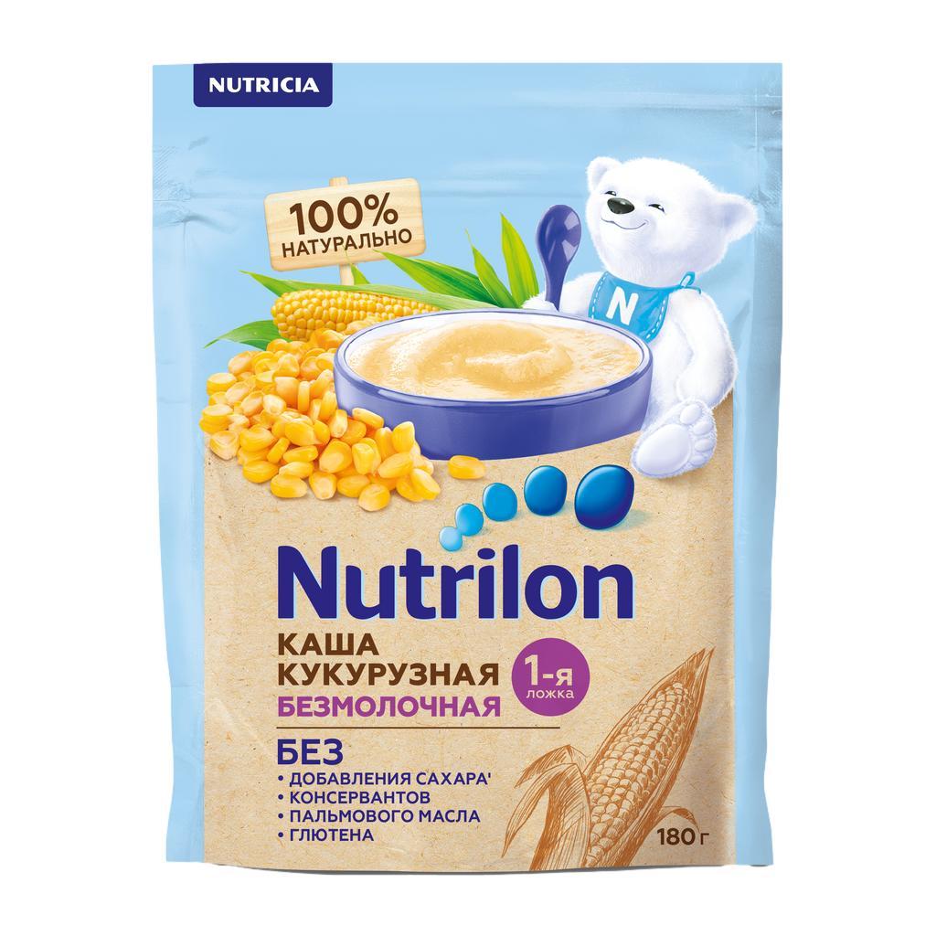 Каша Nutrilon безмолочная кукурузная с 4 мес. 180 гр., дой-пак