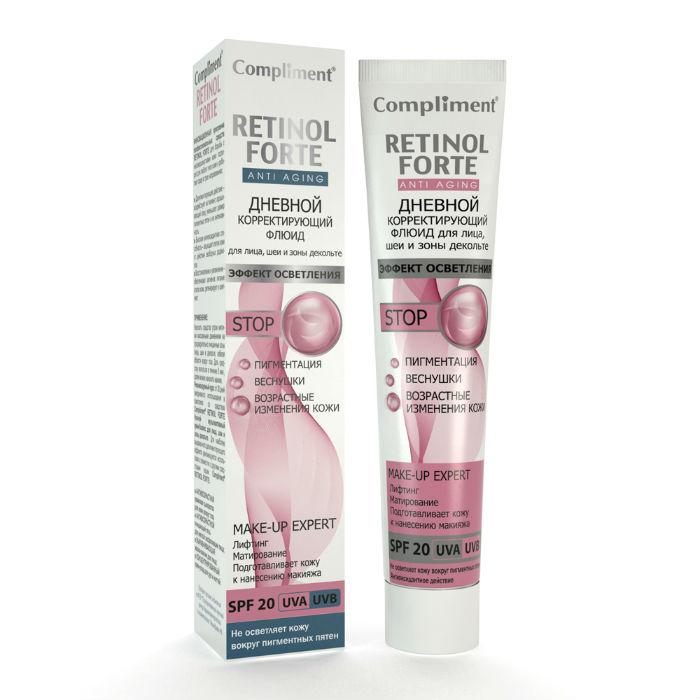Флюид Compliment Retinol Forte Дневной корректирующий для лица, шеи и зоны декольте