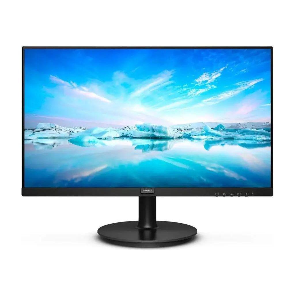 21.5" Монитор Philips 222V8LA (00/01), 1920x1080, VA, 75Гц, 1хHDMI, 1хDP, черный