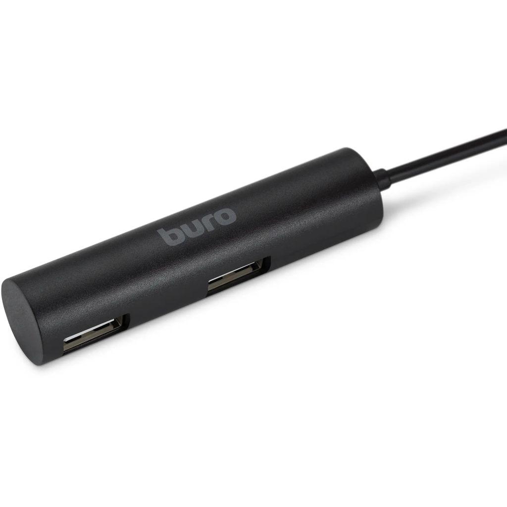 Хаб (разветвитель) Buro BU-HUB4-0.5R-U2.0, черный