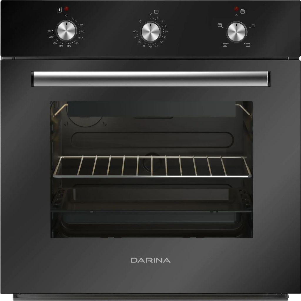 Духовой шкаф электрический Darina 1U BDE 111 701 At, 50л, дверца с 2 стеклами, антрацит/стекло черное