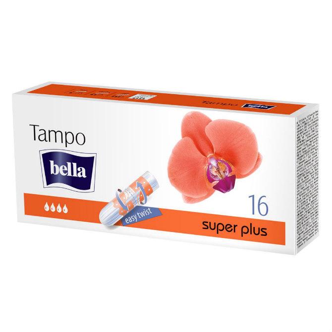 Тампоны гигиенические Bella Premium Comfort Super Plus 16 шт., картон