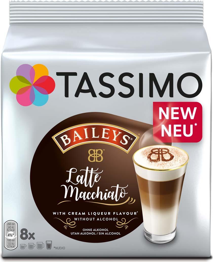 Кофе Tassimo Latte Macchiato Baileys в капсулах 8 шт., флоу-пак