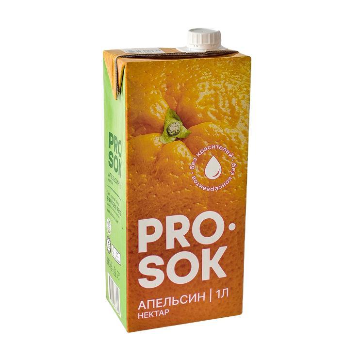Нектар PRO SOK апельсиновый 1 л., тетра-пак
