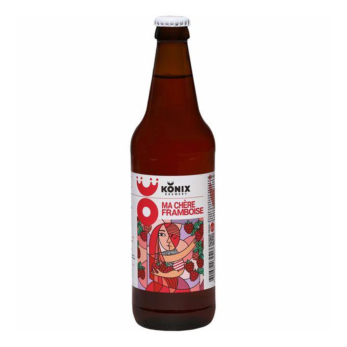 Пивной напиток Konix крафтовый Ma Chere Framboise рубиновое пастеризованное нефильтрованное 4,5% 500 мл., стекло