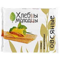 Хлебцы овсяные с целой и пророщ., пшеницей Хлебцы Молодцы 100 гр., пластиковый пакет