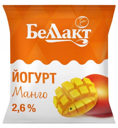 Йогурт Беллакт манго 2,6% 400 гр., фин-пак
