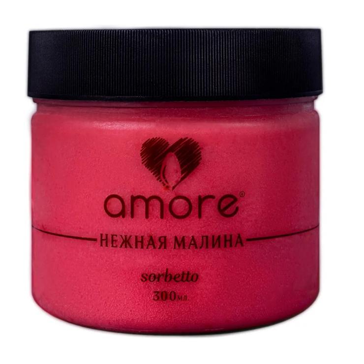 Мороженое пломбир Amore сорбет нежная малина 250 гр., пластиковый стакан