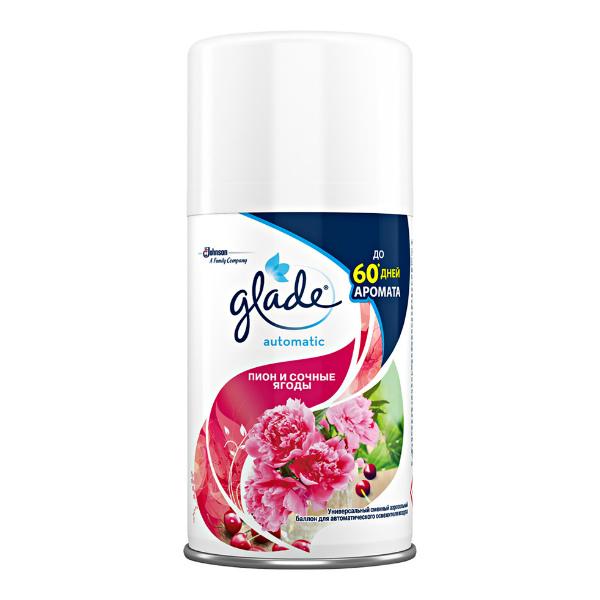 Освежитель воздуха Glade Automatik Пион и сочные ягоды Сменный баллон, 269 мл., баллон