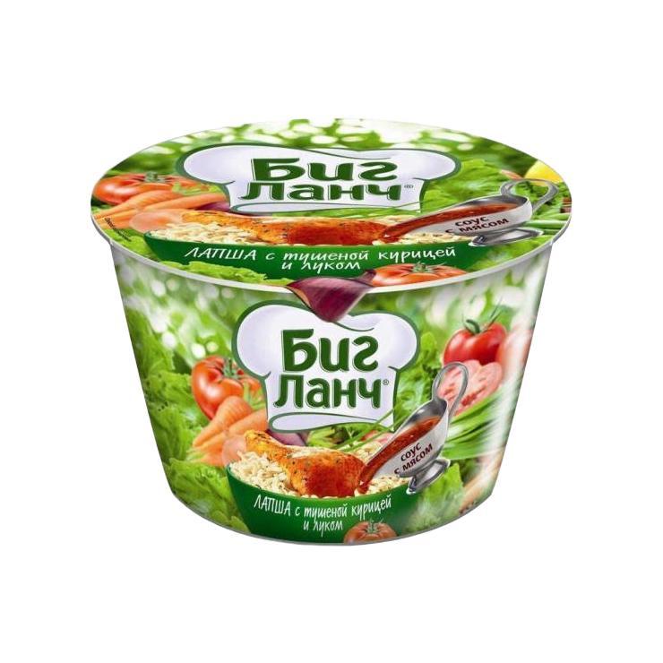 Лапша Биг Ланч с тушеной курицей и луком 90 гр., стакан