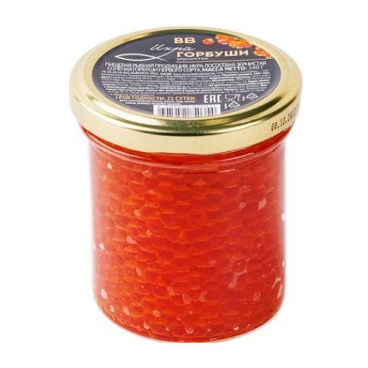 Икра ВкусВилл горбуши зернистая охлажденная 140 гр., стекло