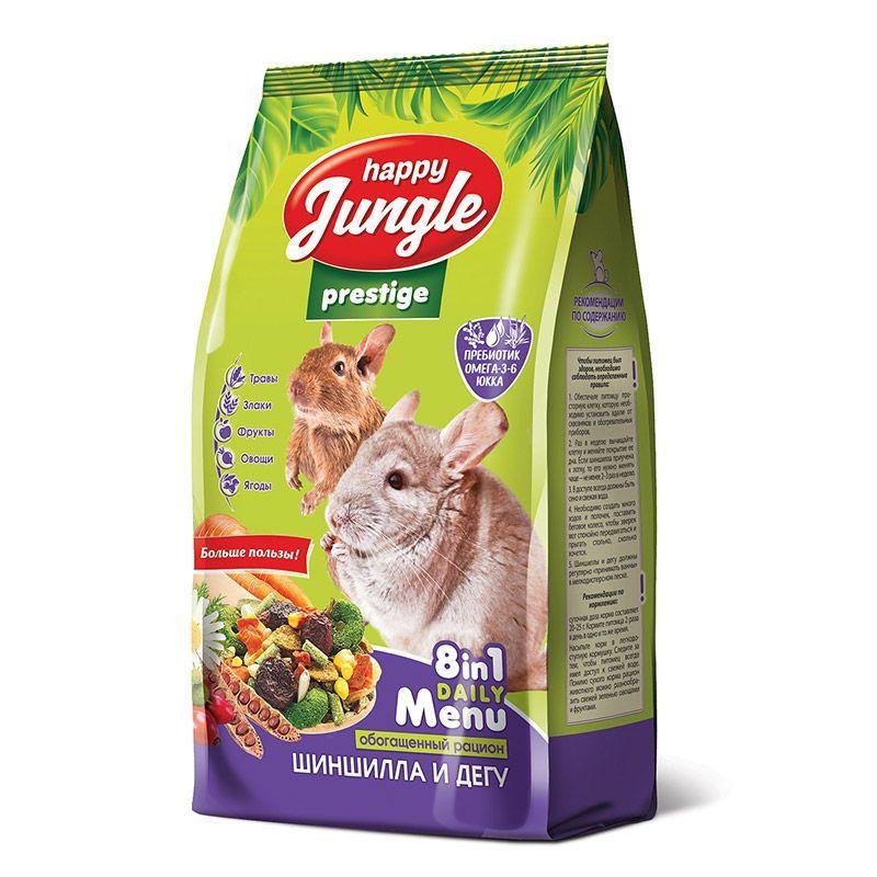 Корм для шиншилл Happy Jungle Prestige, 500 гр, пакет