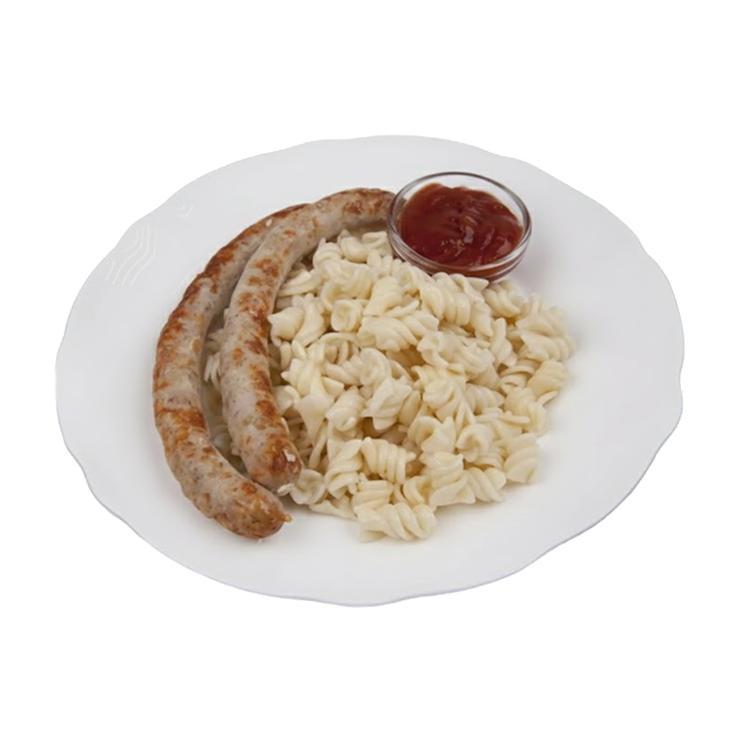 Баварские колбаски с макаронами и соусом 300 гр., пластиковая упаковка