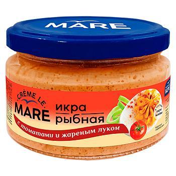 Икра MARE рыбная с томатами и жареным луком 165 гр., стекло