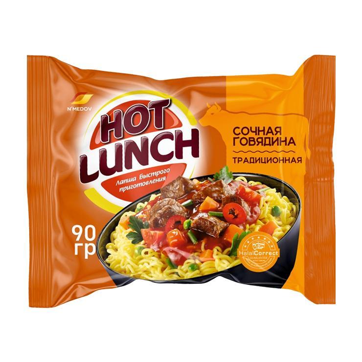 Лапша быстрого приготовления N'MEDOV hot lunch говядина 90 гр., флоу-пак