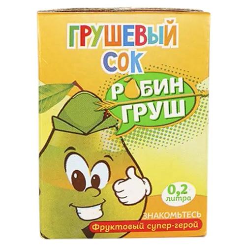 Сок Широкий Карамыш Робин Груш грушевый с мякотью 200 мл., тетра-пак
