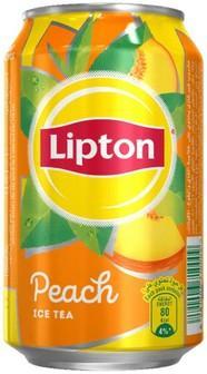 Чай холодный Lipton Ice Tea черный персик Чехия 330 мл., ж/б