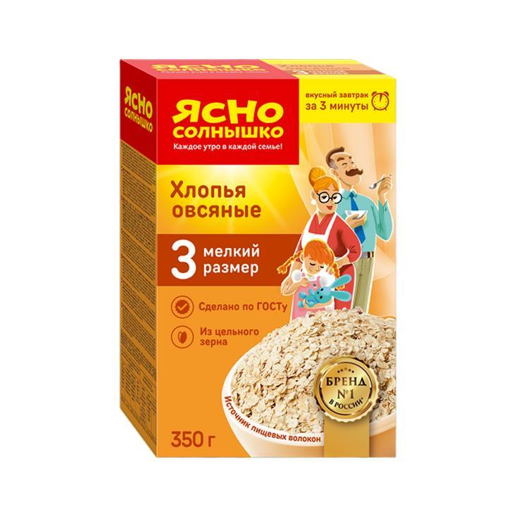 Хлопья овсяные Ясно Солнышко 350 гр., картон