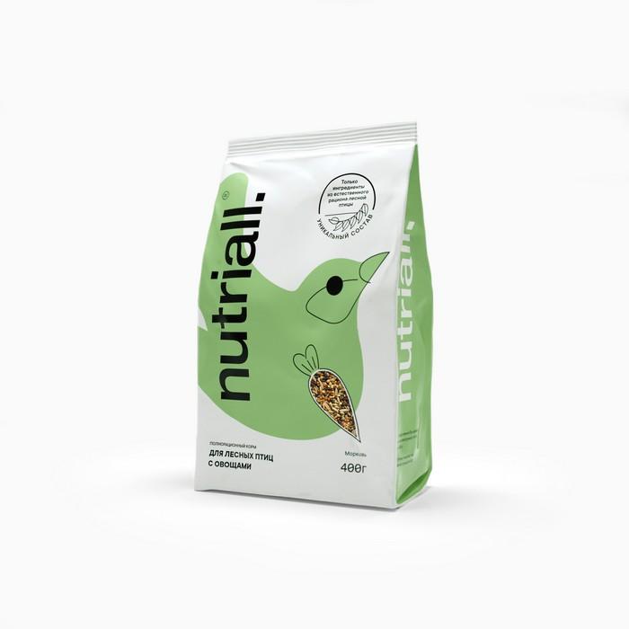 Корм Nutriall полнорационный для лесных птиц с овощами, 400 гр., флоу-пак