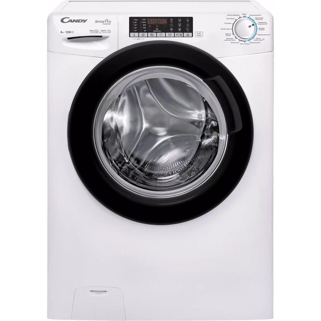 Стиральная машина Candy Smart Pro CSO44 286TWMB-07, с фронтальной загрузкой, 8кг, 1200об/мин, с паром, инверторная