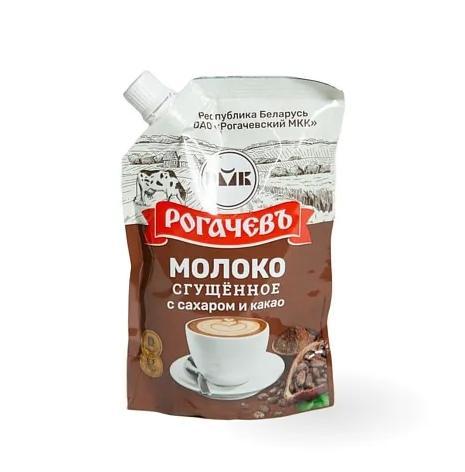 Молоко сгущенное Рогачевъ цельное с сахаром и какао ГОСТ 7,5% 280 гр., дой-пак
