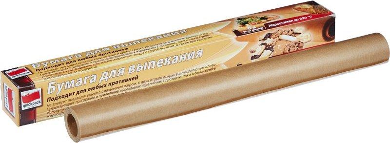 Бумага для выпечки Quickpack коричневая 38 см. х 8 м., картон