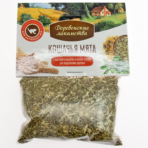 Кошачья мята Деревенские лакомства Календула и корень солодки 15 гр., пакет